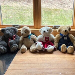 Four Vermont Teddy Bears -Sold as set only